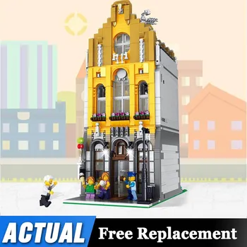 

MOC Street Building The Ice Cream Parlor Model Compatible with Lepining 10190 Building Blocks Bricks Toys Kids Christmas Gifts