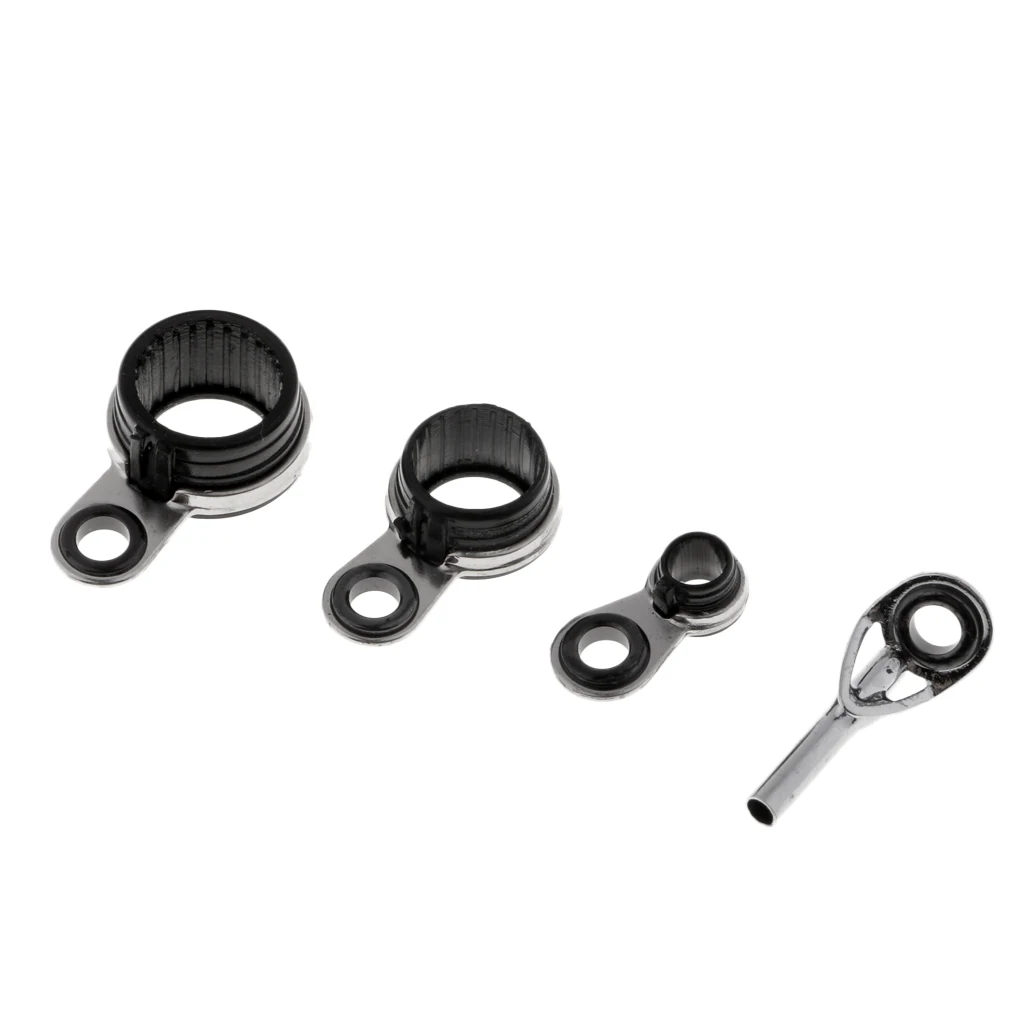 8pcs Durable Fishing Rod Guides Line Rings Rod Building for Rock Rod / Sea Pole Fishing Tools