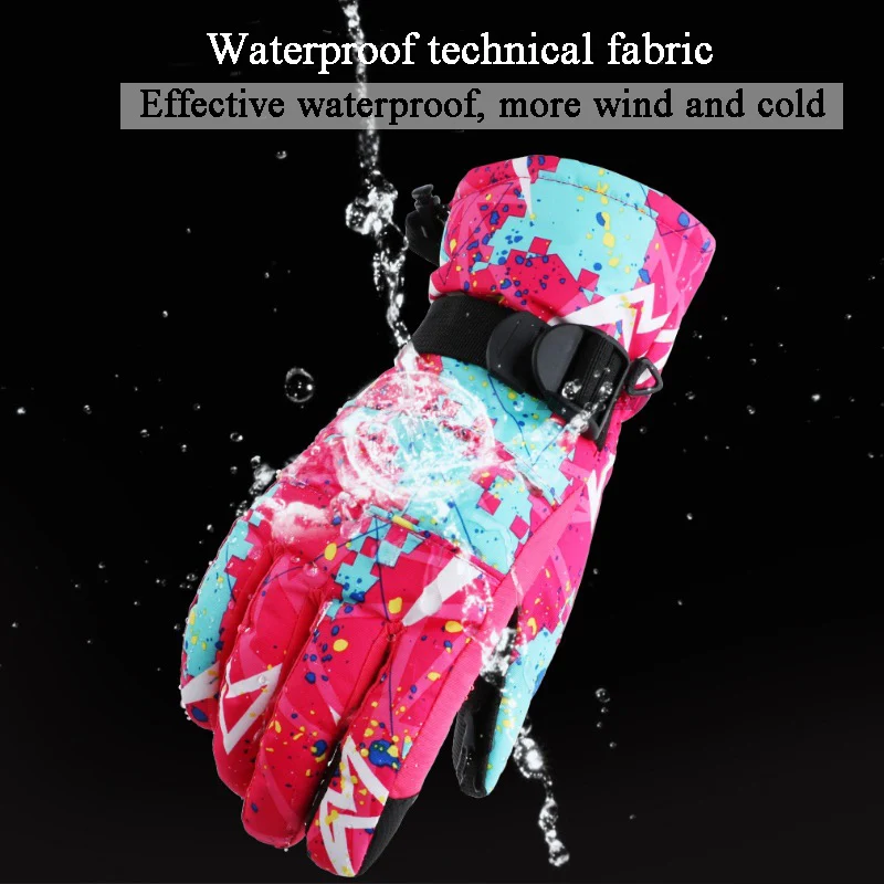 Outdoor Winter Sports Warm Gloves Touch Screen Skateboard Skiing Gloves Waterproof Climbing Snowmoible Riding Snowboard Gloves