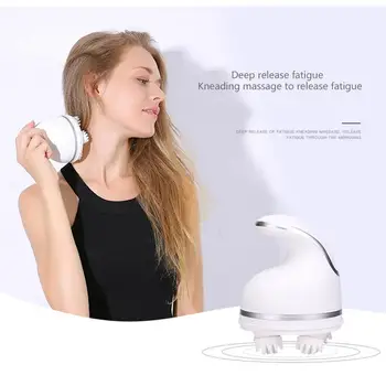 

New 3D waterproof Electric Head Massager Multi-Functional Cervical Body deep tissue Kneading Vibrating Device Health Care
