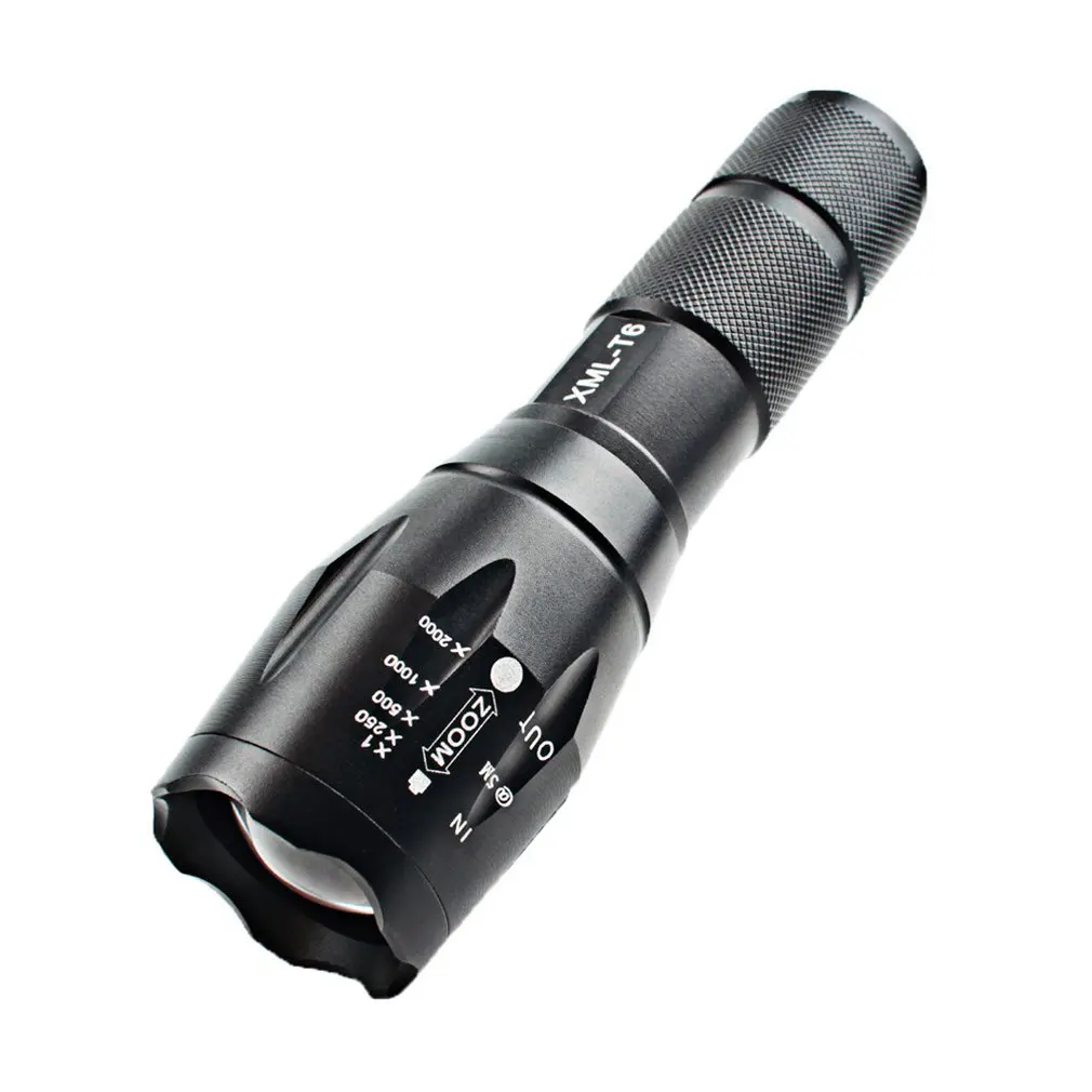 T6 блики зарядки фонарик охотничий алюминиевые светодиодные фонари A100 телескопический зум Открытый тактический черный практичный фонарик
