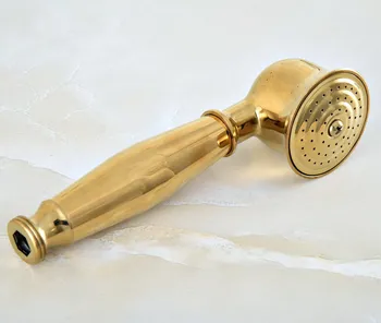 

Luxury Gold Color Brass Bathroom Water Saving Hand Held Shower Head Sprayer