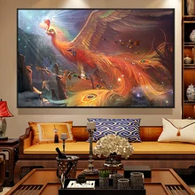 Картина по номерам художественная краска по номерам ручная роспись Китайская мифология, традиционный Феникс домашний коридор декоративная живопись
