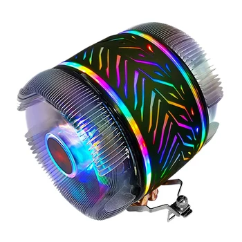 

COOLMOON CPU Heatsink Turbo RGB for AMD 12V 4 Copper Tube Dual Fan Radiator LED Cooler ASMA