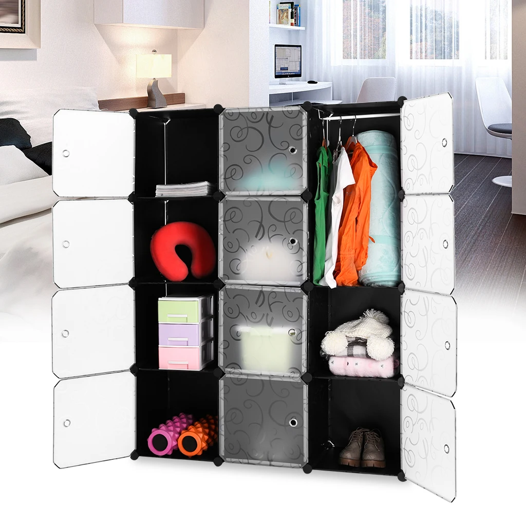 LANGRIA 12 Куб DIY Современные органайзеры для шкафа, пластиковые модульные многофункциональные шкафы с узором для хранения, спальни, гостиной