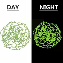 Green Luminous Basketball Net Glowing Light Shooting Adult Standard Kids Night Nylon Mesh Net Sport Training W1b9