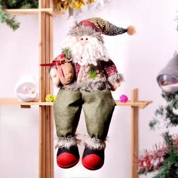 

Hot selling Christmas Holiday decoration presents sitting posture Santa presents gift bag Snowman Doll Christmas decoration