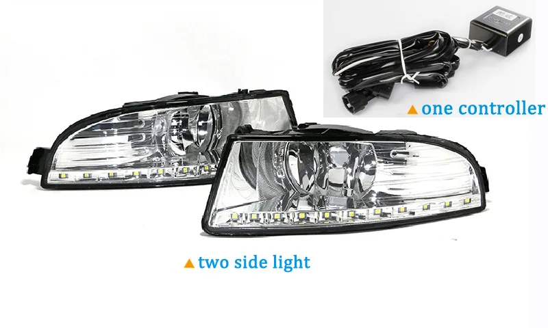 Светодиодный дневной светильник для Skoda Superb 2010-2013 Водонепроницаемый 12V желтый индикатор сигнала поворота светильник задний бампер противотуманный фонарь светодиодный дневные ходовые огни