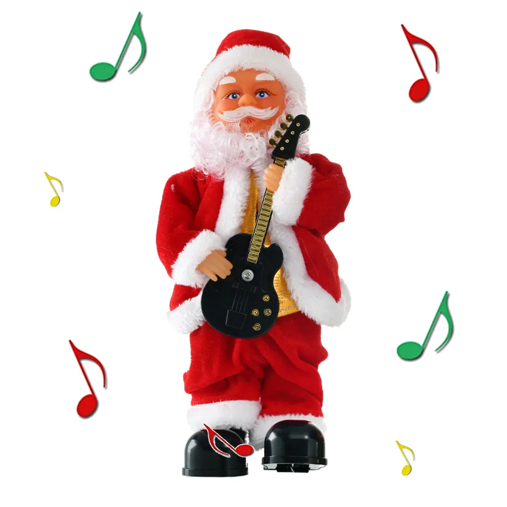 Рождество Санта Клаус кукла игрушка электрический рождественские подарки для детей Фигурка Санта Клауса пение музыкальные украшения-игрушки подарки L109
