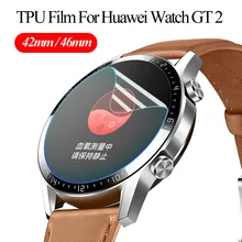 Protector de pantalla transparente para Huawei Watch GT 2, película protectora de pantalla hidroge de TPU suave, 42mm y 46mm