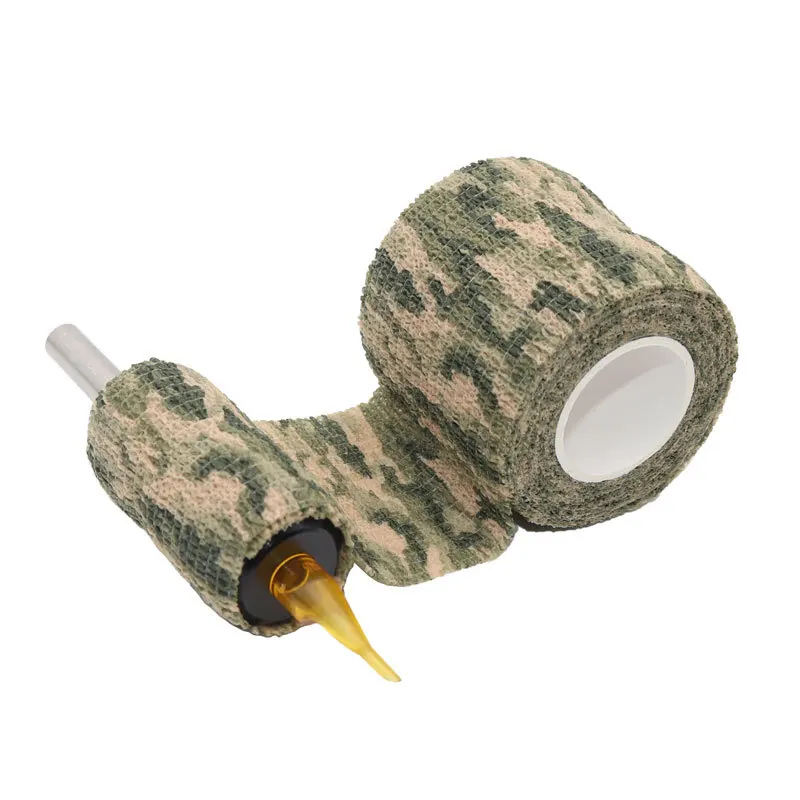 5 X 450CM Self-Adhesive Nonwoven Fabric Elastic Sports Multi-functional Camouflage Bandage Tattoo Handle Bandage Tattoo Tool