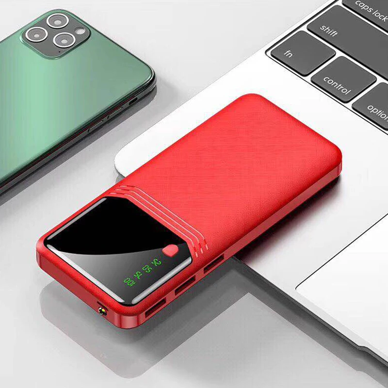 Портативное зарядное устройство большой емкости 30000 мАч 3 USB батареи для зарядки