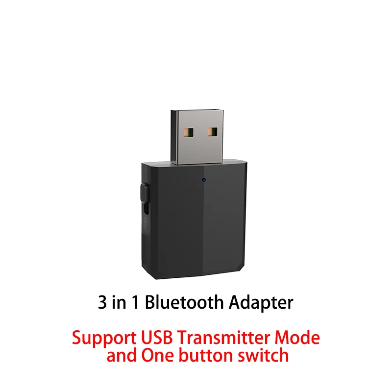 3 в 1 Bluetooth передатчик приемник V5.0 стерео беспроводной адаптер для ТВ ПК автомобильный комплект динамик 3,5 мм разъем Aux аудио EDR+ ключ - Цвет: ZF169 Plus