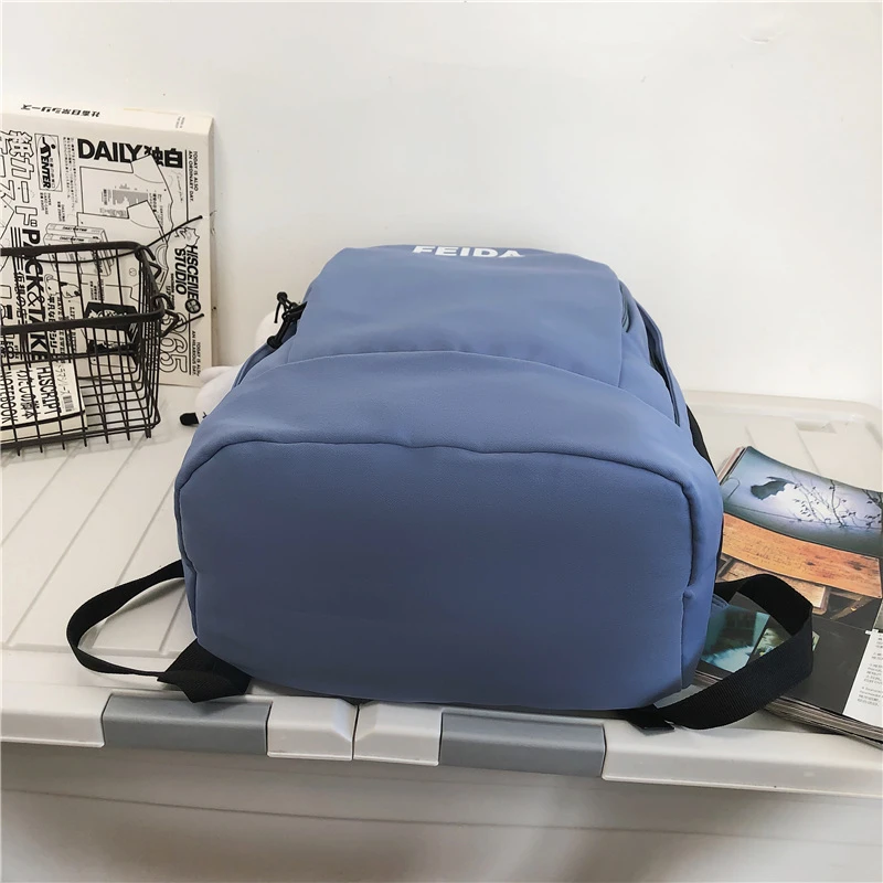 19 inch Cotton Fabric Minimalist Backpack Schoolbag