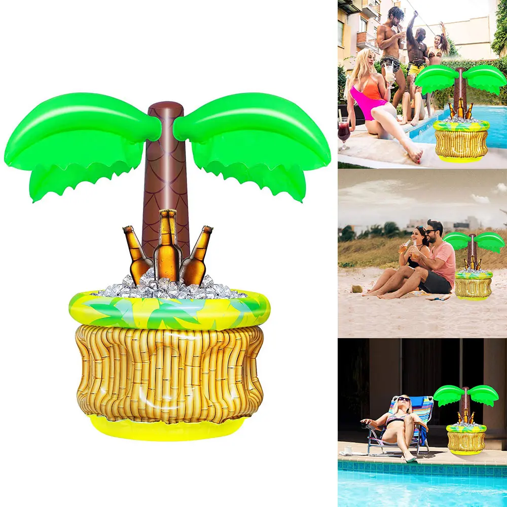 Pool Float Inflatable Beer Table Mattress Ice Bucket Serving Salad Bar Tray Food Drink Holder For Summer Water Party Air | Спорт и