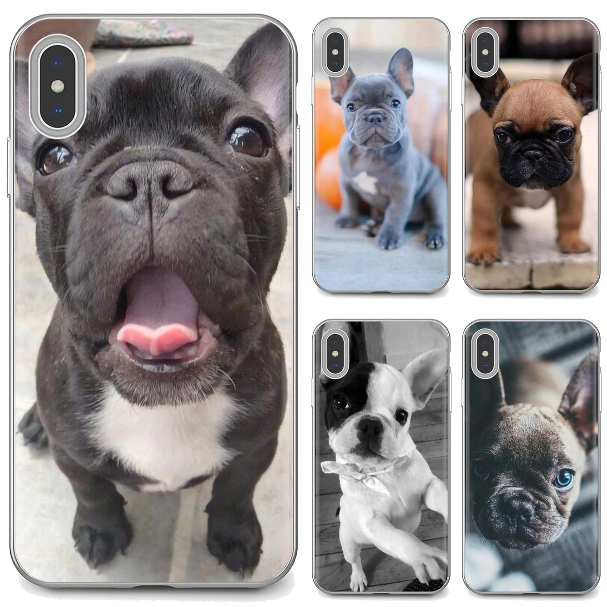 Силиконовый кожаный чехол для щенка французского бульдога iPod Touch iPhone 11 Pro 4
