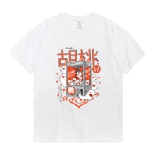 Genshin Impact – T Shirt femme, graphique de jeu en vogue, Kawaii, Harajuku, dessin animé Hu Tao, drôle Keqing