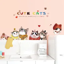 2 Style Cute Cats Wall Stickers DIY Animals for Kids Rooms Safari Nursery Rooms Baby Home Decor Poster Cat Wall Decal 60*90cm 2 Style Cute Cats Wall Stickers DIY Animals for Kids Rooms Safari Nursery Rooms Baby Home Decor Poster Cat Wall Decal 60*90cm
