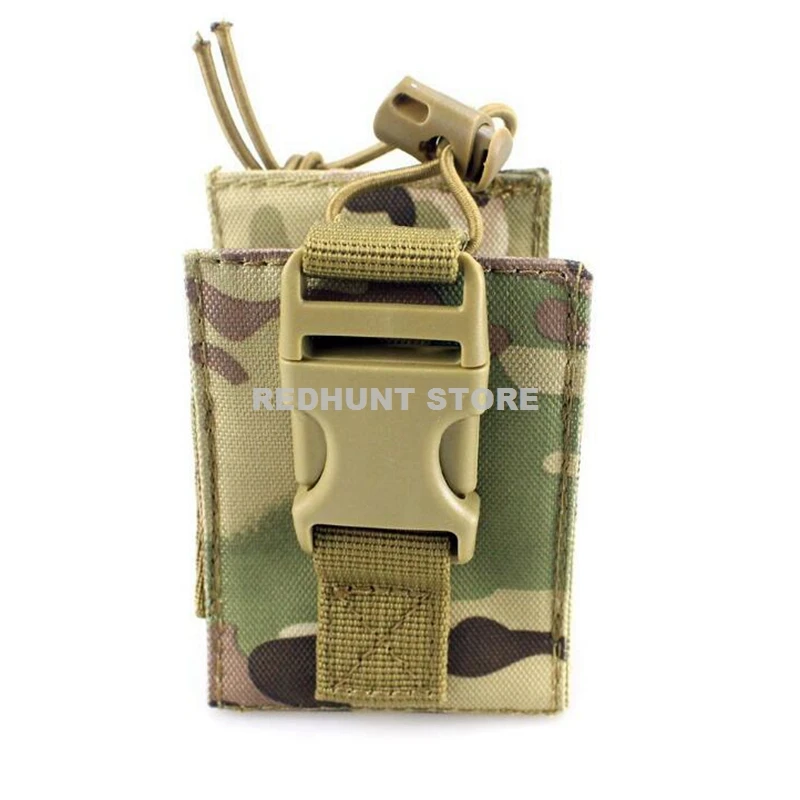 Tactical Radio Holder Radio Case Molle Radio Pouch Military Heavy Duty Radios Holster Bag for Two Ways Walkie Talkies Compatible with Bags/Packs/Duffels by LUITON Black 