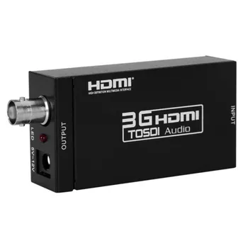 

1080P Mini 3G HDMI to SDI Audio Converter Support HD-SDI / 3G-SDI BNC Adapter with Power Signals Showing for Monitor HDTV