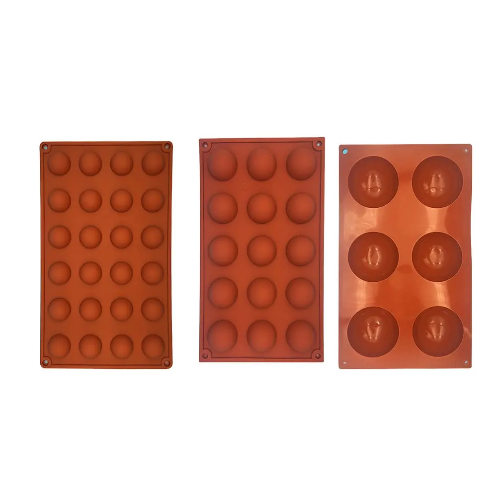 DIY Creative Half Sphere Circle Silicone Chocolate Cupcake Cake Mold Bakeware Round Shape Cake Mould Tool DIY Decorating afbeelding