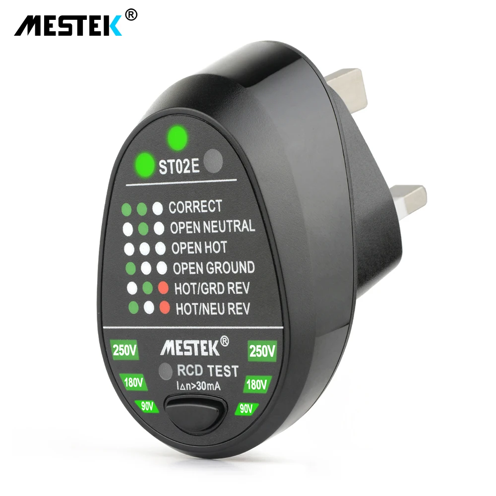 MESTEK ST01 тестер розетка тестер ЕС вилка Автоматическая электрическая схема полярности детектор напряжения настенный выключатель Finder