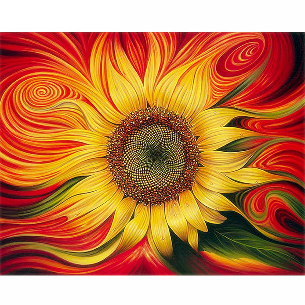 

Diamond Painting Cross Stitch"Flower"Full Square Crystal,Diamond Embroidery Mosaic Sunflower Needlework Craft Home Decor