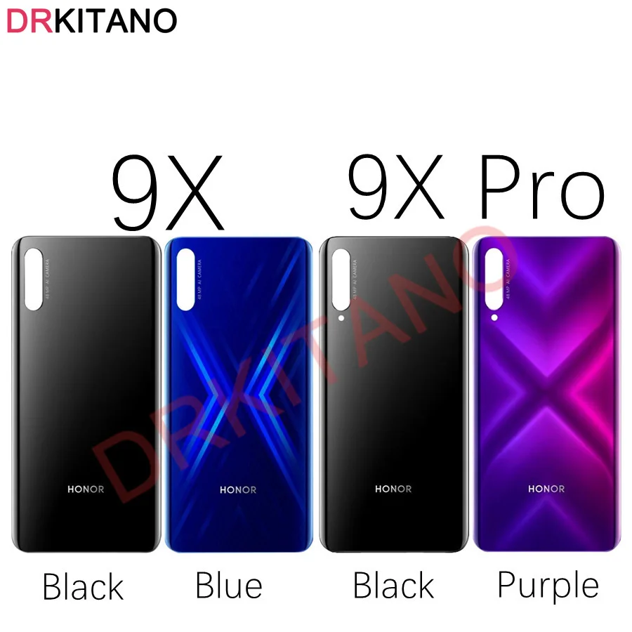 Заднее стекло для huawei Honor 9X крышка батареи панель Задняя Дверь Корпус чехол Замена для huawei Honor 9X Pro крышка батареи