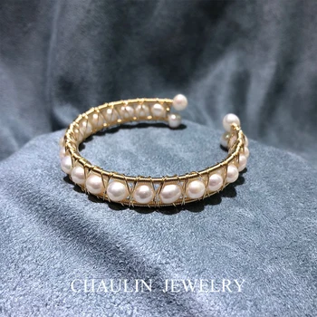 

CHAULIN Pearl Bracelet free shiping classical edging pearl bracelet handmade bracelet for women Party or date