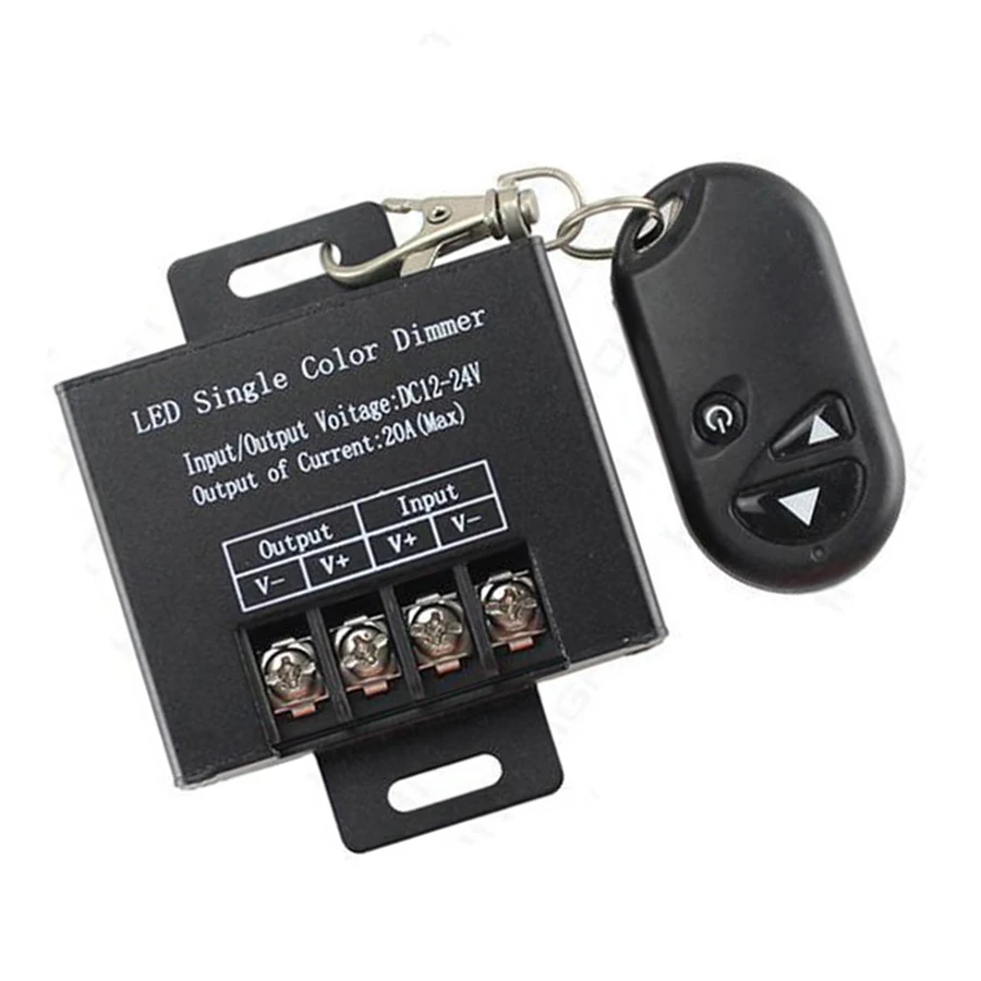 

DC 12V 24V LED strip Color Dimmer switch With RF Remote Controller Brightness 3 Key RF dimmer for LED lamp blacklight