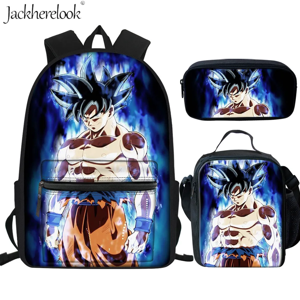 3 шт./компл. аниме принт Dragon Ball Z школьная сумка модный рюкзак для детей/детская одежда для мальчиков, книжные сумки Сумка для карандашей Saiyan сумка