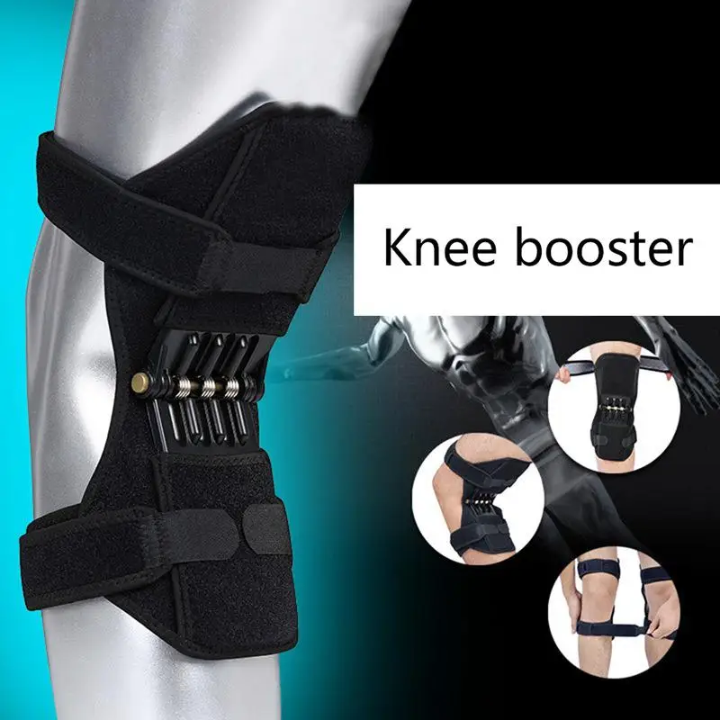 

1 Pair Knee Pads Non-slip Breathable Joint Knee Support On For The Elder Knee Power Rebound Spring Force Stabilizer Knee Booster