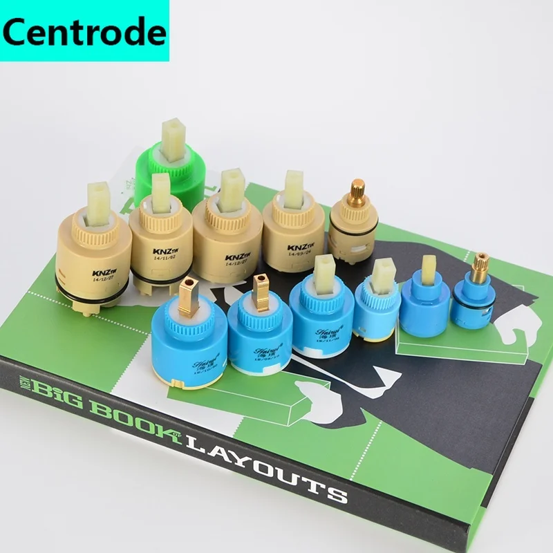 Faucet valve core hot and cold mixed temperature-resistant ceramic valve chip 25/35/40 dish basin basin switch repair parts