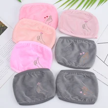 1 шт., хлопковая Пылезащитная маска для лица с защитой от запотевания, милые женские маски для лица, теплые зимние маски для рта