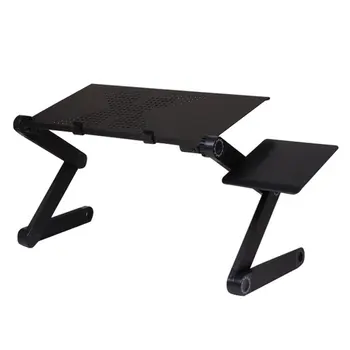 

Laptop Desk Magnesium Alloy ABS With Big Fan Collapsible Dormitory Artifact Folding Table Lazy Office Bed Desk