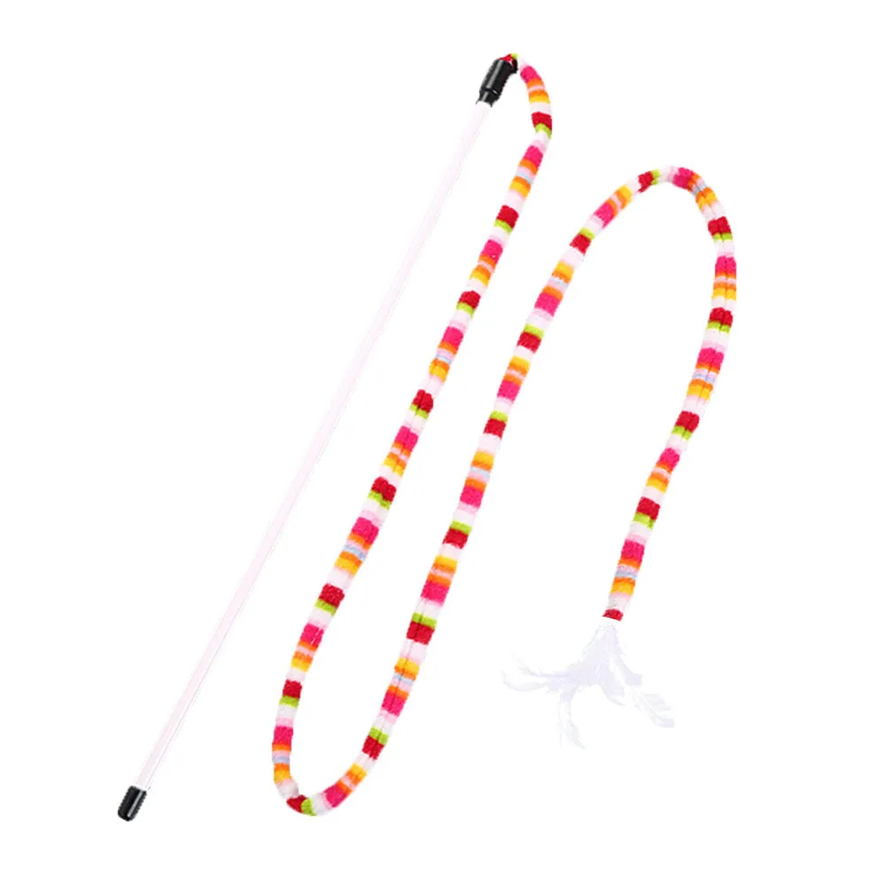 Котёнок Кот Игрушка Chaser Stick Радужный стример интерактивная игра забавные игрушки jouet chat маленькие зоотовары gato зоотовары juguete