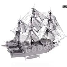 Цельнометаллическая Сборная модель "сделай сам", Карибский пиратский корабль, Летающий голландец