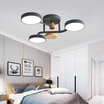 

Nordic Decor LED Ceiling Light Bedroom Lamp Dining Room Solid Wood LED Light Fixtures Lamps for Living Room Kitchen Accessories