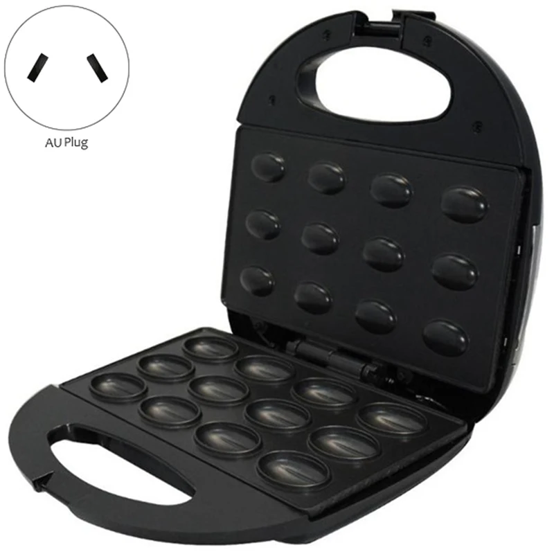 Electric Walnut Cake Maker Automatic Mini Nut Waffle Bread Machine Sandwich Iron Toaster Baking Breakfast Pan Oven AU Plug