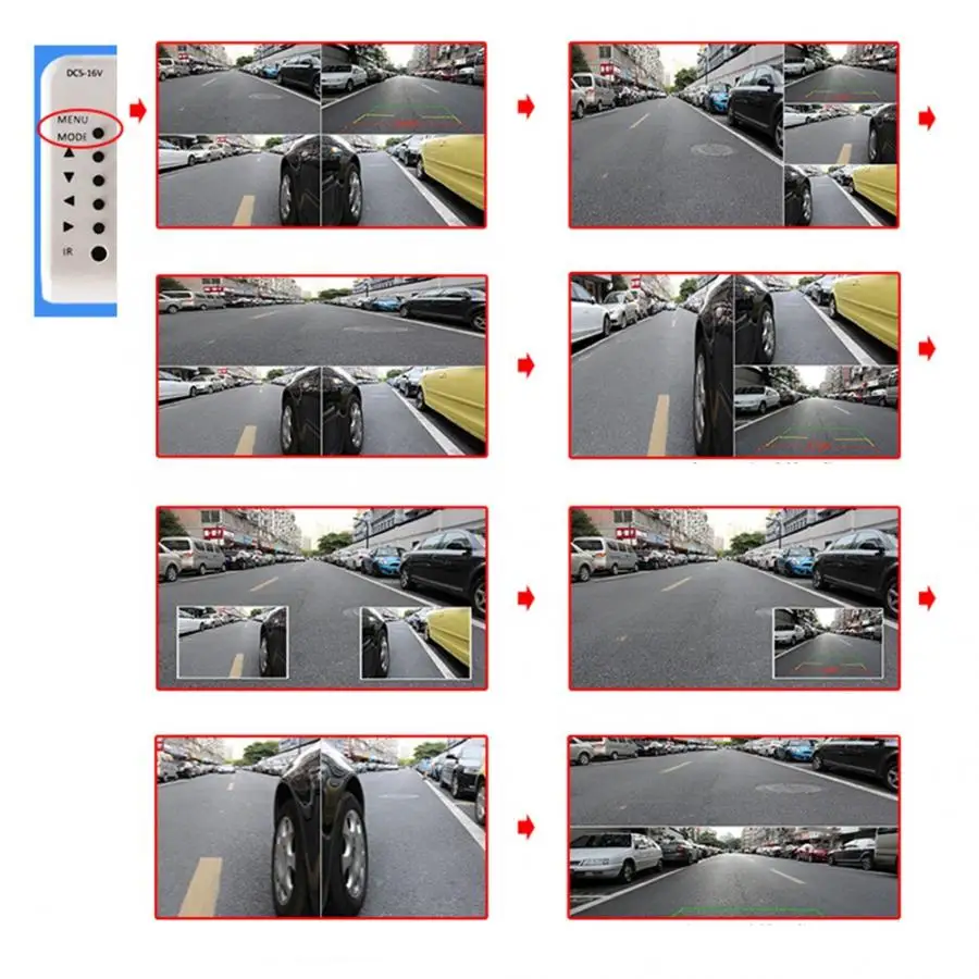 CCTV видео Quad Splitter Switcher камера процессор системы комплект 4 канала с BNC адаптер