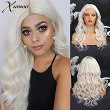 XUMOO Body Wave Blonde Platinum 13x4 Lace Front Wigs Swiss Transparent Lace Virgin Brazilian Human Hair For White Women