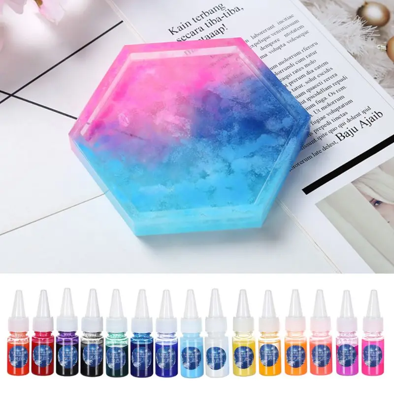 

10ml Snow Flour Dyeing Fine Rendering Diffusion DIY Crystal Epoxy Mold Art Dye Pigment