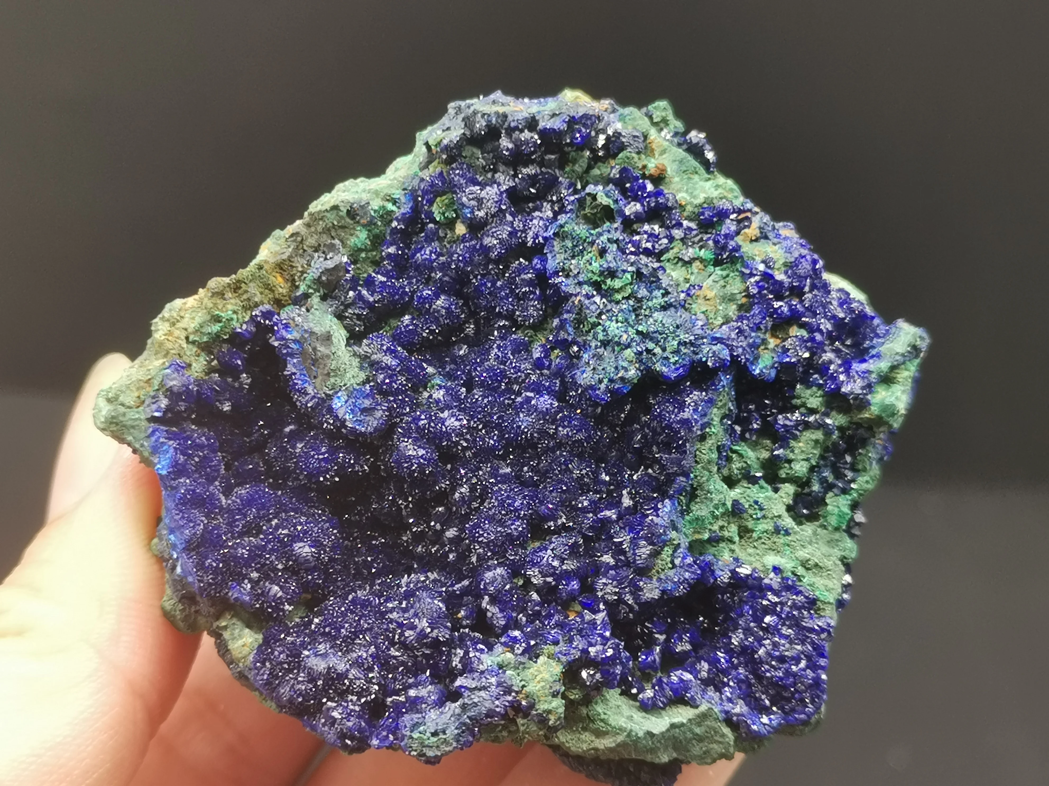 

155.9gRare natural quartz crystal natural azurite Malachite gemstone paragenetic stone aural energy healing mineral samples·