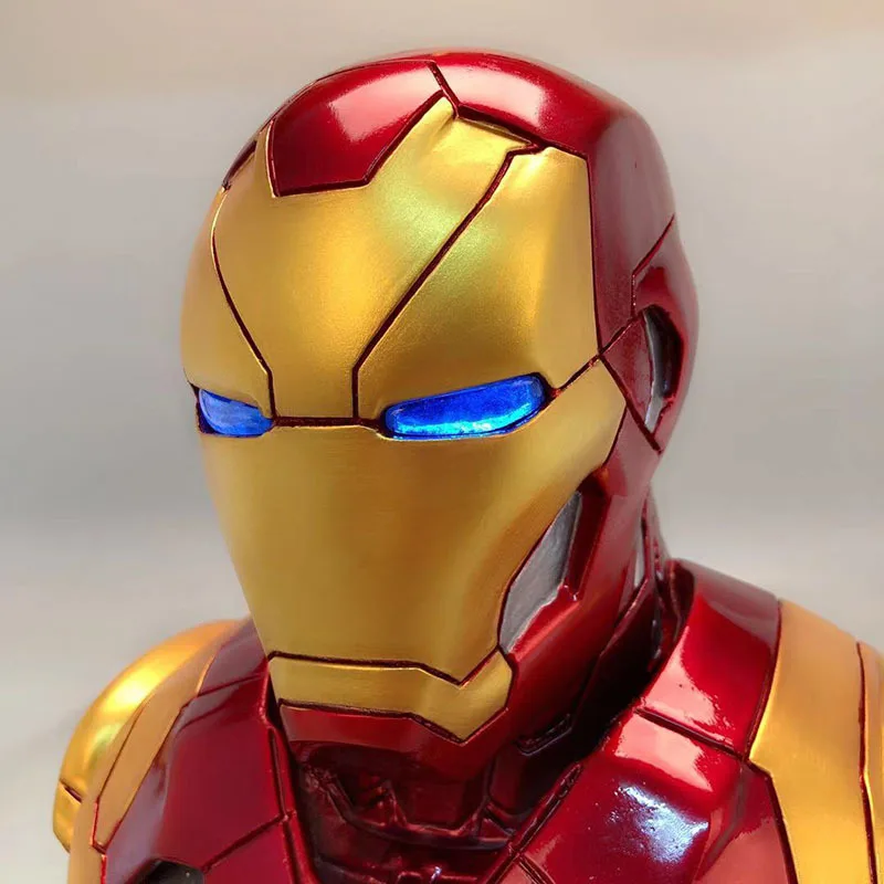 Железная модель человека MK46 статуя боевой урон светящаяся голова fu alliance 4 marvel анимационный фильм и телевизионный дисплей