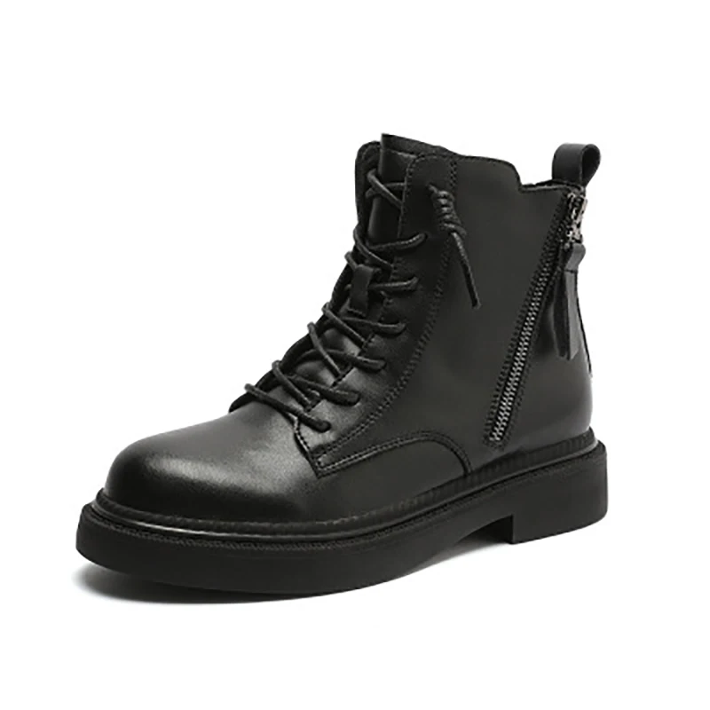 Женские Модные Кожаные Ботинки Martin с высоким верхом женские повседневные белые