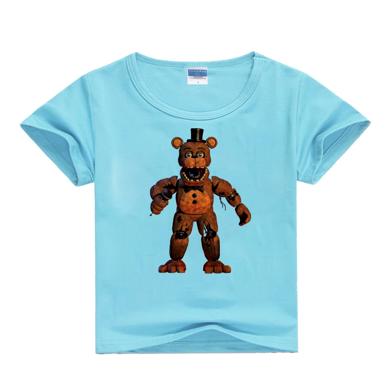 Детская футболка с рисунком «пять ночей с Фредди»/«Фокси», футболки с короткими рукавами в стиле «хип-хоп», футболка для маленьких мальчиков и девочек, футболки с объемным рисунком