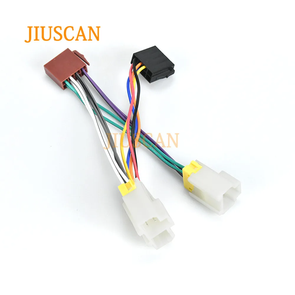JIUSCAN 12-019 ISO радио адаптер для NISSAN(выберите модели) провода жгуты проводов разъем свинцовый ткацкий станок кабель штекер Адаптер стерео