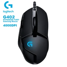 Logitech G402 Hyperion Fury игры кадров в секунду Мышь с 4000 Точек на дюйм высокое Скорость Fusion двигателя 32-битный процессор ARM Поддержка Windows 10, 8, 7