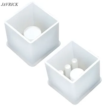 

High Mirror DIY Crystal Epoxy Flower Insert Silicone Mold Handmade Flowerpot Aquatic Plant Potted Pen Holder Making Molds