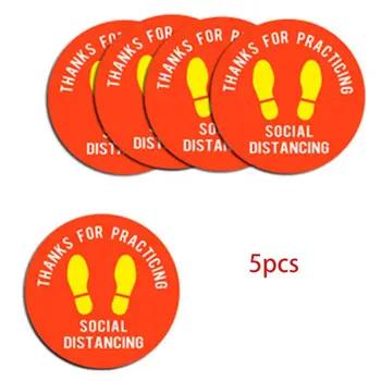 

5pcs Please Keep Social Distancing Floor Sign Safety Distance Adhesive Sticker K4UA